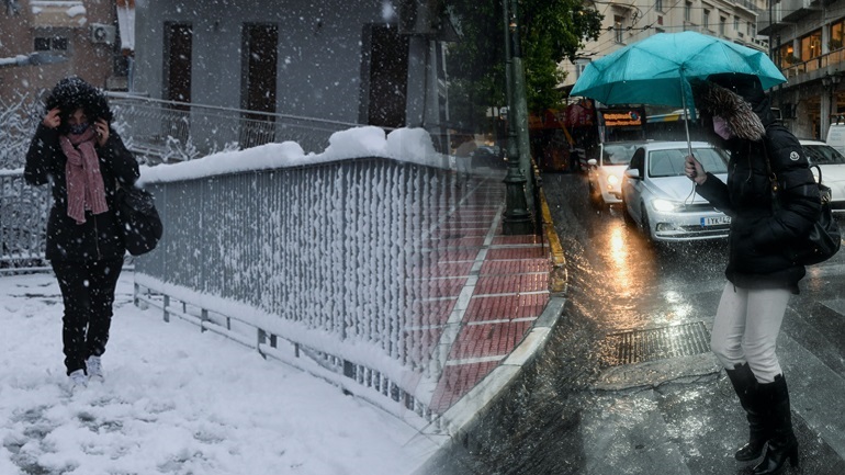 Καιρός: Βροχές τη Δευτέρα στα δυτικά, παροδικές χιονοπτώσεις στα βόρεια ορεινά και χαμηλές θερμοκρασίες