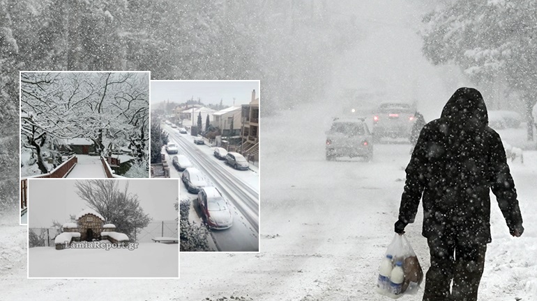 Ισχυρός χιονιάς στην Κεντρική και Βόρεια Ελλάδα