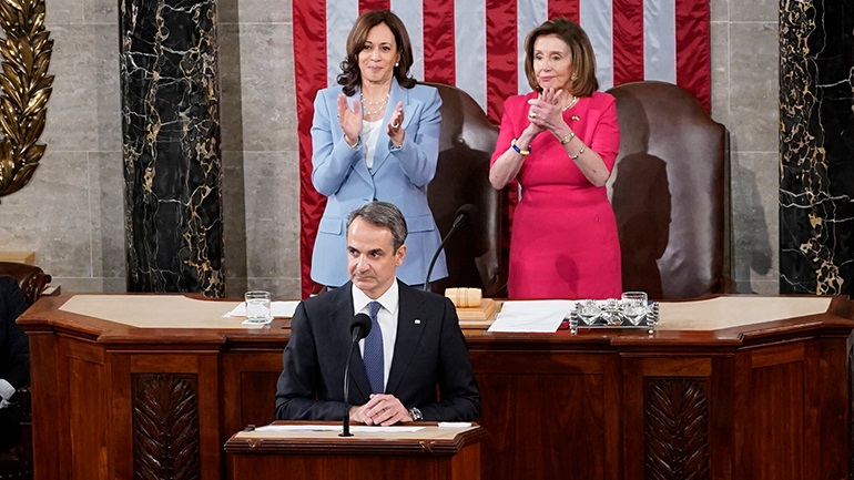 Ομιλία Μητσοτάκη στο Κογκρέσο με αναφορές στο Κυπριακό και αυστηρά μηνύματα προς την Τουρκία