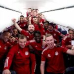 Οι παίκτες του πρωταθλητή Ολυμπιακού πανηγύρισαν στον… αέρα την πρόκριση στο Final Four!